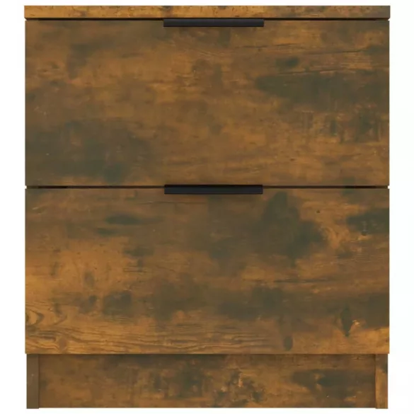 2 db füstös tölgy színű szerelt fa éjjeliszekrény