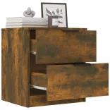 2 db füstös tölgy színű szerelt fa éjjeliszekrény