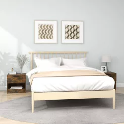 2 db füstös tölgy színű szerelt fa éjjeliszekrény