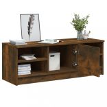 füstös tölgyszínű szerelt fa TV-szekrény 102 x 35,5 x 36,5 cm
