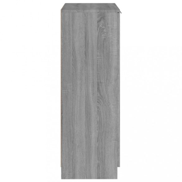 szürke sonoma színű szerelt fa cipősszekrény 59 x 35 x 100 cm