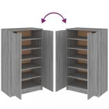 szürke sonoma színű szerelt fa cipősszekrény 59 x 35 x 100 cm