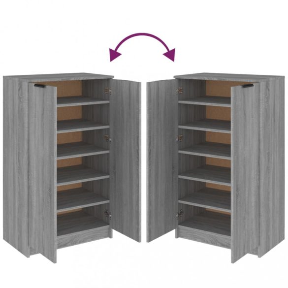szürke sonoma színű szerelt fa cipősszekrény 59 x 35 x 100 cm