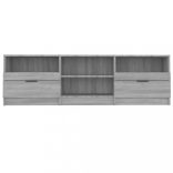 szürke sonoma színű szerelt fa TV-szekrény 150 x 33,5 x 45 cm