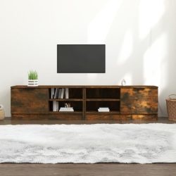   2 db füstös tölgy színű szerelt fa TV-szekrény 80x35x36,5 cm