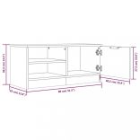 2 db füstös tölgy színű szerelt fa TV-szekrény 80x35x36,5 cm
