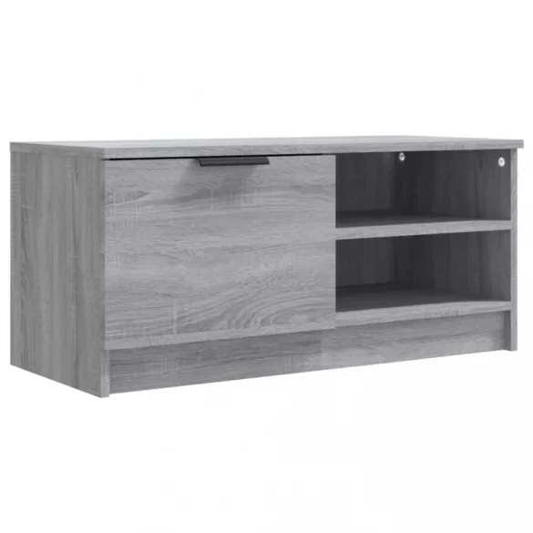 2 db szürke sonoma színű szerelt fa TV-szekrény 80x35x36,5 cm
