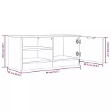 2 db szürke sonoma színű szerelt fa TV-szekrény 80x35x36,5 cm