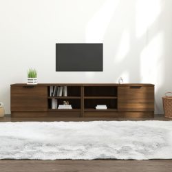   2 db barna tölgy színű szerelt fa TV-szekrény 80 x 35 x 36,5 cm