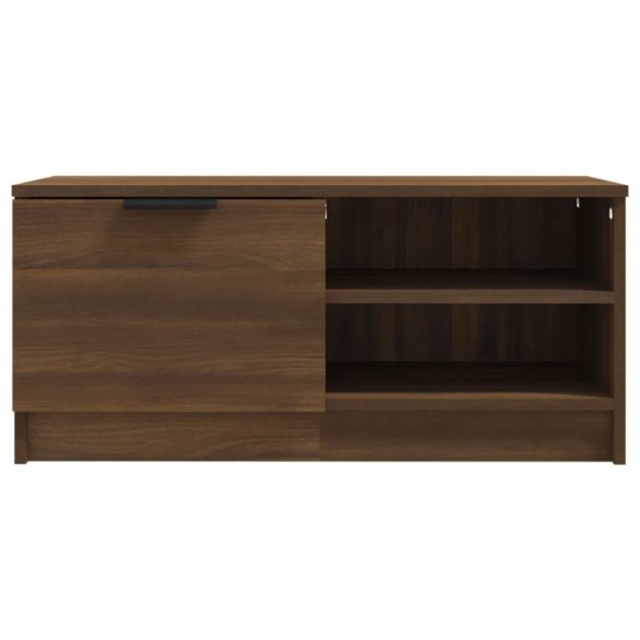2 db barna tölgy színű szerelt fa TV-szekrény 80x35x36,5 cm