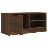 2 db barna tölgy színű szerelt fa TV-szekrény 80x35x36,5 cm