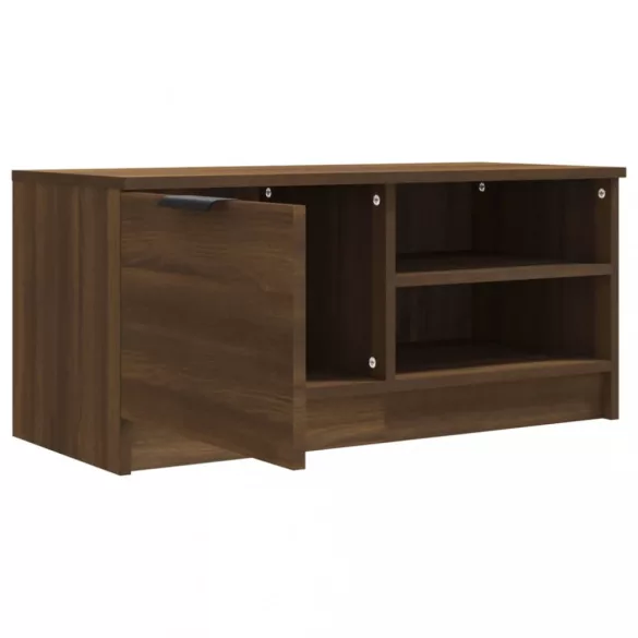 2 db barna tölgy színű szerelt fa TV-szekrény 80x35x36,5 cm