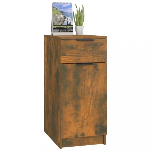 füstös tölgy színű szerelt fa íróasztalszekrény 33,5x50x75 cm