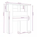 szürke sonoma áthidaló szekrény 100x18,5x102,5 cm