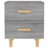 2 db szürke sonoma színű éjjeliszekrény 40 x 35 x 47,5 cm