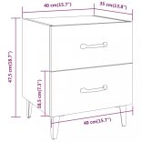 2 db barna tölgy színű éjjeliszekrény 40 x 35 x 47,5 cm