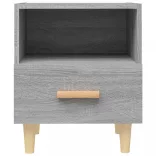 szürke sonoma színű éjjeliszekrény 40x35x47 cm