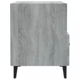 szürke sonoma színű szerelt fa éjjeliszekrény