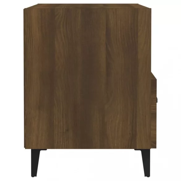 2 db barna tölgy színű szerelt fa éjjeliszekrény