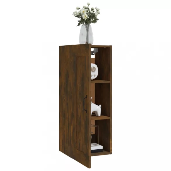 füstös tölgy színű szerelt fa függőszekrény 35 x 34 x 90 cm