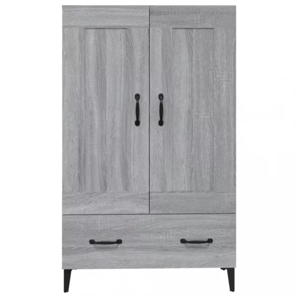 szürke sonoma színű szerelt fa magasszekrény 70 x 31 x 115 cm