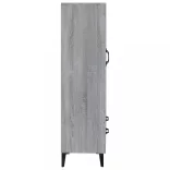 szürke sonoma színű szerelt fa magasszekrény 70 x 31 x 115 cm