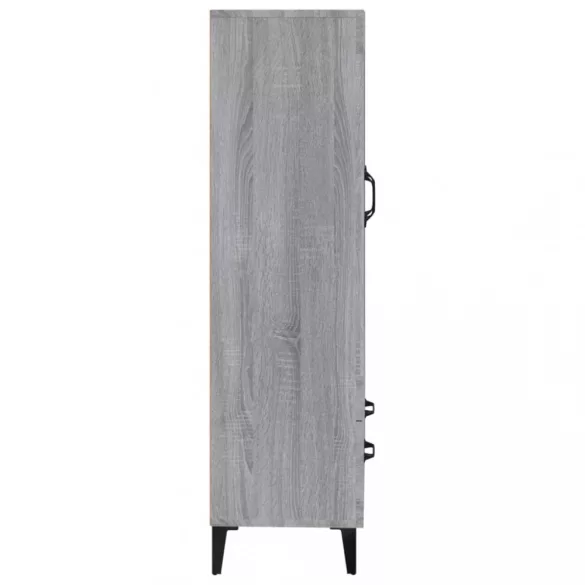 szürke sonoma színű szerelt fa magasszekrény 70 x 31 x 115 cm