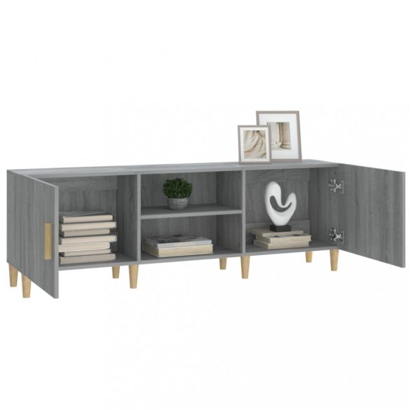 szürke sonoma színű szerelt fa TV-szekrény 150x30x50 cm