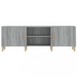 szürke sonoma színű szerelt fa TV-szekrény 150x30x50 cm