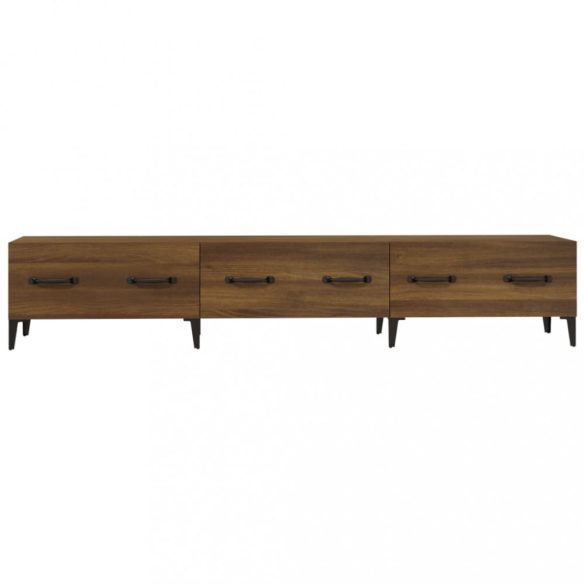barna tölgyszínű szerelt fa TV-szekrény 150 x 34,5 x 30 cm