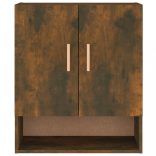 füstös tölgy színű szerelt fa fali szekrény 60 x 31 x 70 cm