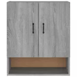 szürke sonoma színű szerelt fa faliszekrény 60 x 31 x 70 cm