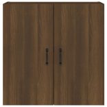 barna tölgyszínű szerelt fa faliszekrény 60 x 31 x 60 cm