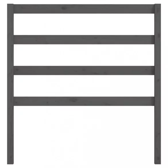 szürke tömör fenyőfa ágyfejtámla 96 x 4 x 100 cm