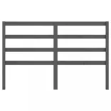 szürke tömör fenyőfa ágyfejtámla 146 x 4 x 100 cm