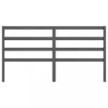 szürke tömör fenyőfa ágyfejtámla 206 x 4 x 100 cm