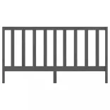 szürke tömör fenyőfa ágyfejtámla 206 x 4 x 100 cm