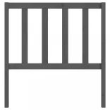 szürke tömör fenyőfa ágy fejtámla 106 x 4 x 100 cm