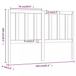 szürke tömör fenyőfa ágyfejtámla 166 x 4 x 100 cm