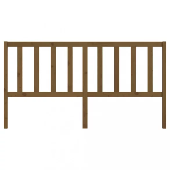 mézbarna tömör fenyőfa ágyfejtámla 206 x 4 x 100 cm