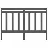 szürke tömör fenyőfa ágyfejtámla 126 x 4 x 100 cm