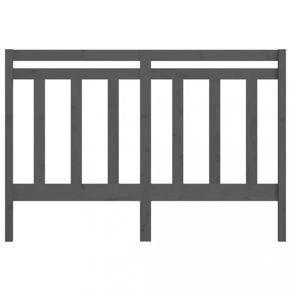 szürke tömör fenyőfa ágyfejtámla 166 x 4 x 100 cm