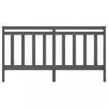 szürke tömör fenyőfa ágyfejtámla 206 x 4 x 100 cm