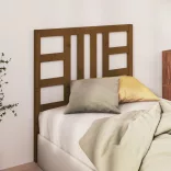 mézbarna tömör fenyőfa ágyfejtámla 96 x 4 x 100 cm