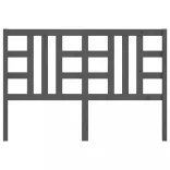 szürke tömör fenyőfa ágyfejtámla 166 x 4 x 100 cm