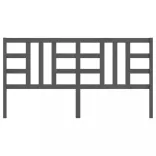 szürke tömör fenyőfa ágyfejtámla 206 x 4 x 100 cm