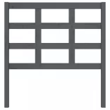 szürke tömör fenyőfa ágyfejtámla 95,5 x 4 x 100 cm