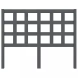 szürke tömör fenyőfa ágyfejtámla 125,5 x 4 x 100 cm