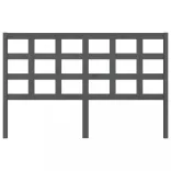 szürke tömör fenyőfa ágyfejtámla 156 x 4 x 100 cm