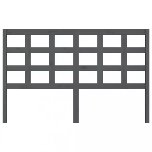 szürke tömör fenyőfa ágyfejtámla 156 x 4 x 100 cm